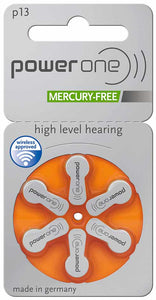 Power One Hearing Aid Batteries - Size 13 (p13) - 60 Batteries