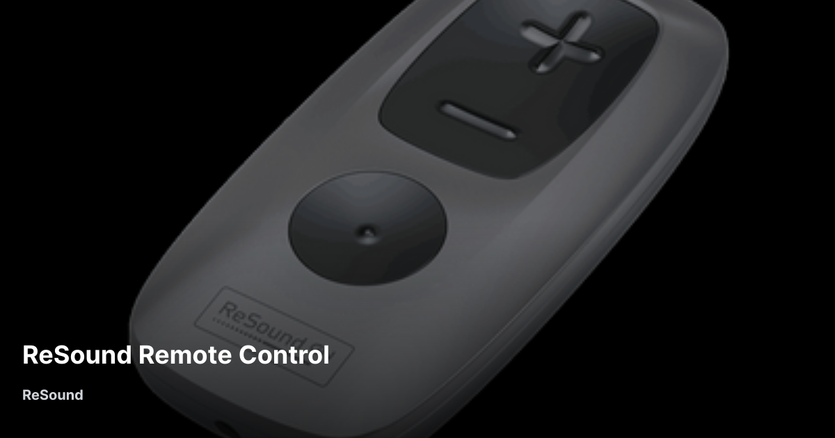 ReSound Remote Control | HearingTracker Shop